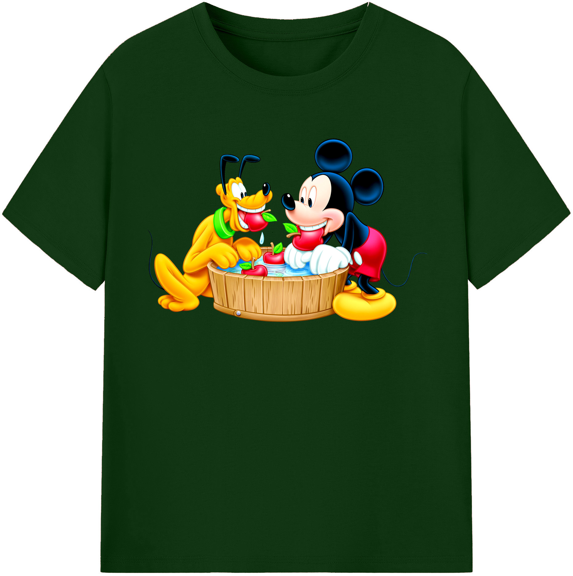 （画像用） ミッキーマウス Mickey Mouse 綿100％半袖Tシャツ（フロントプリント）